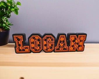 Football Name Plate for Kids - Customizable Name Plaque, Unique Junior Football Gift