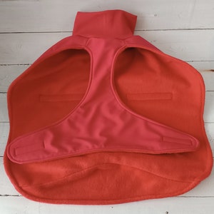 Roter Hundemantel aus Softshell, Regenmantel für Hunde, unifarbenen,Hundekleidung wasserabweisend, 12 Größen, Wintermantel kleinegroße Hund Bild 5