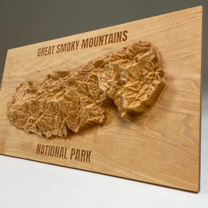 3D Topographic Map - Great Smoky Mountains National Park