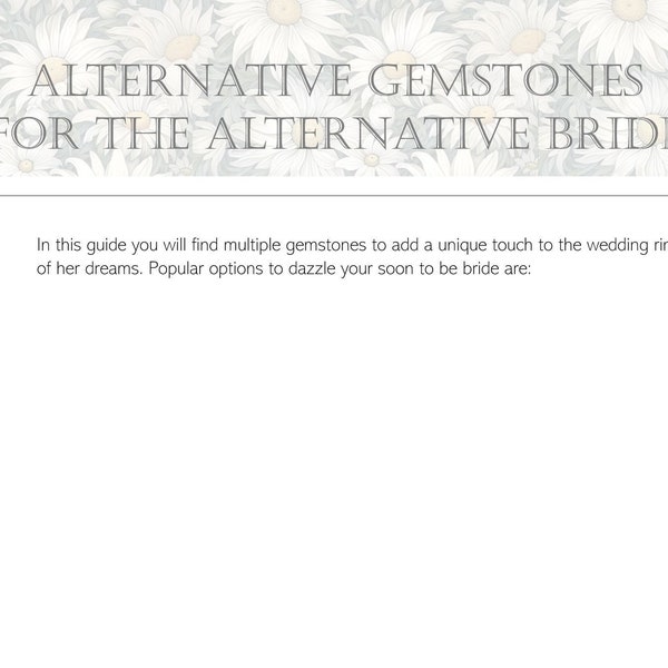 Alternative Gemstones for the Alternative bride