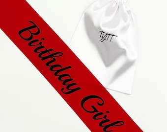 Personalized Birthday Girl Sash: Custom Satin Party Accessory