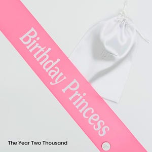 Personalized Birthday Princess Sash: Custom Party Sash