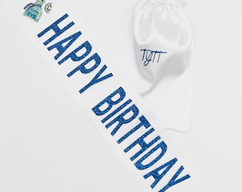 Custom Birthday Girl Sash: Personalized Satin Party Sash