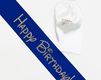 Banda de cumpleaños personalizada, banda de princesa de satén personalizada