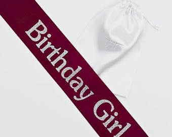 Custom Birthday Girl Sash: Personalized Satin Party Accessory