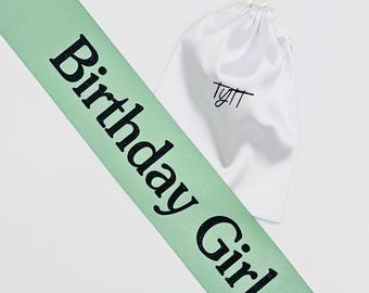 Personalized Birthday Girl Sash: Custom Satin Party Sash