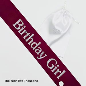 Custom Birthday Girl Sash: Personalized Satin Party Accessory