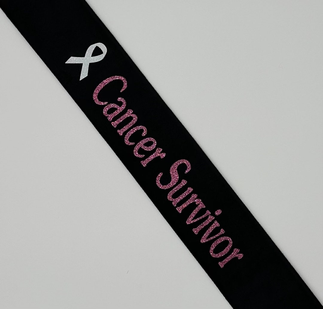 Atvscay Survivor Warrior Sash - Breast Cancer Awareness Sash, Pink Hope Faith Strength Ribbon Inspirational Awareness Sash Encouragement Handmade Gifts For Women (purple