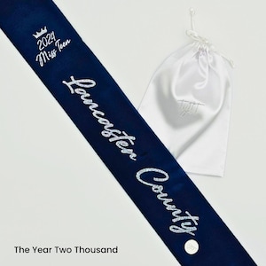 Personalized Velvet Sash: Custom Pageant, Party, or Miss Sash