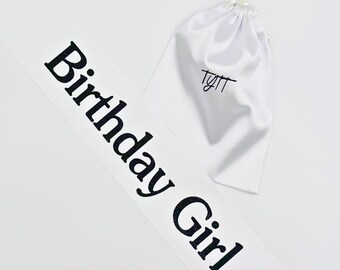 Custom Birthday Girl Sash: Personalized Satin Party Sash