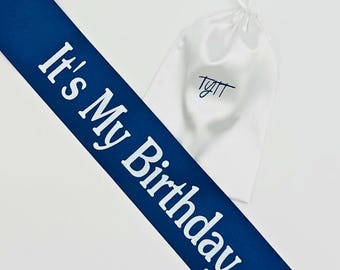 Personalized Birthday Sash: Custom Satin Party Sash