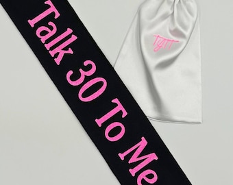 Banda personalizada para 30 cumpleaños: Banda de fiesta de terciopelo personalizada