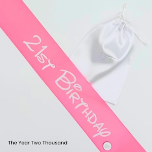 Disney 21st Birthday Sash, Custom Sash, Princess Sash, Disney Accessory, Disney Gift, Personalized Sash, Disney Birthday Sash