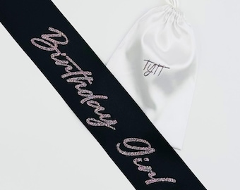Personalized Birthday Girl Sash: Custom Satin Party Sash