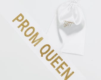 Custom Prom Queen Sash: Personalized Satin Party Accessory