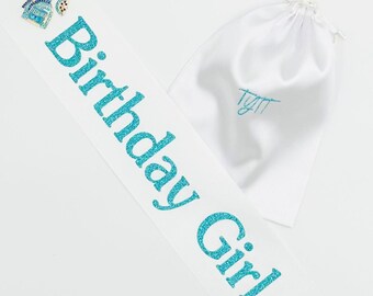 Custom Birthday Girl Sash: Personalized Satin Party Sash