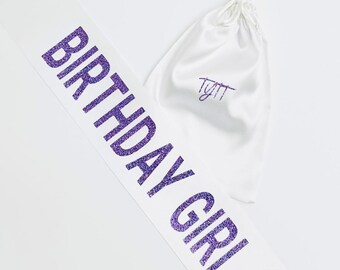 Custom Birthday Girl Sash: Personalized Satin Party Sash