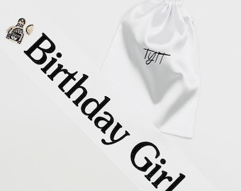 Custom Birthday Girl Sash: Personalized Satin Party Sash