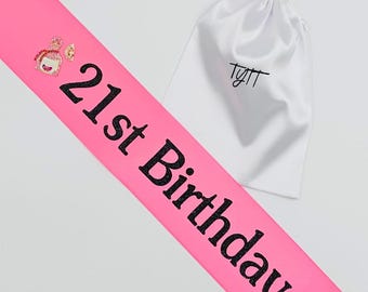 Banda de cumpleaños personalizada: Banda de fiesta de satén personalizada