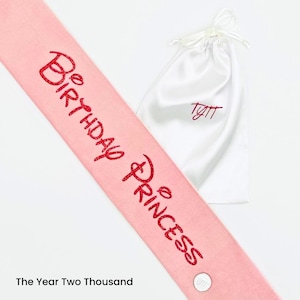 Disney Sash, Custom Sash, Princess Sash, 1st Disney Trip, Disney Accessory, Disney Gift, Personalized Sash, Disney Birthday Sash,