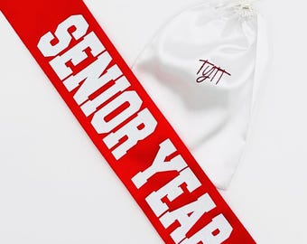 Custom Senior Year Sash, Personalized Graduation Sash