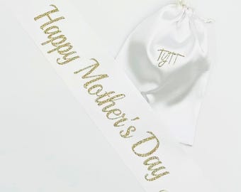 Custom Mother's Day Sash, Personalized Holiday, Customized Party Sash