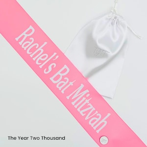 Bat Mitzvah Sash, Custom Birthday Sash, Birthday Sash, Happy Birthday Sash, Birthday Party Sash, Customized Party Sash