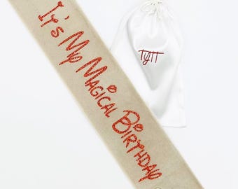 Banda Disney, Banda personalizada, Banda de princesa, Mi cumpleaños mágico, Accesorio Disney, Regalo Disney, Banda personalizada, Banda de cumpleaños Disney
