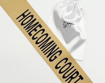 Custom Homecoming Court Sash: Personalized Polyester Satin Party Sash