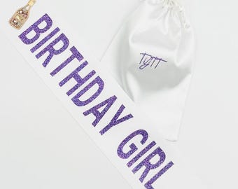 Custom Birthday Girl Sash: Personalized Satin Party Accessory
