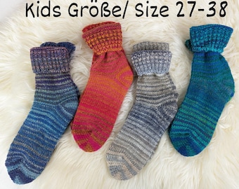 Children&#39;s wool socks colorful color change • as if hand-knitted • size 27-30 31-34 35-38 • gift • children&#39;s knitted socks • warm socks for kids