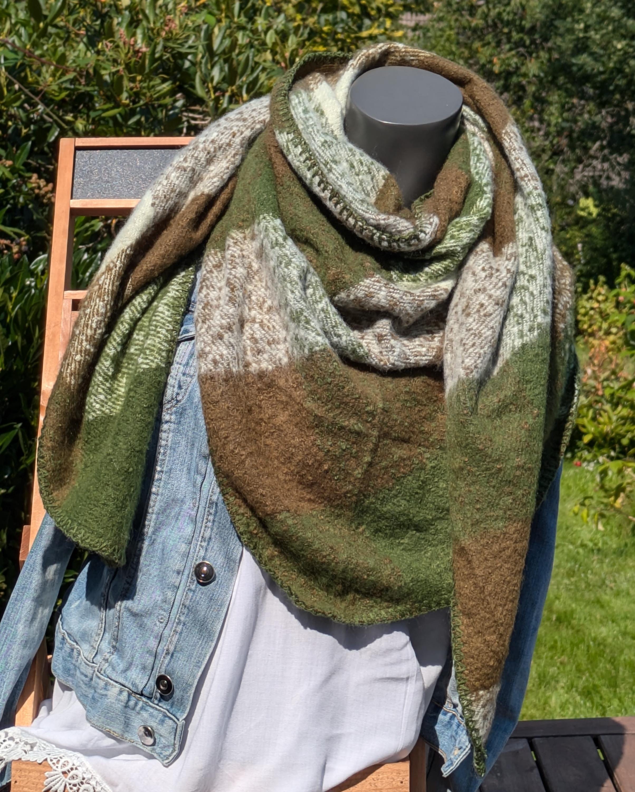 Joshua Ellis |Check 100% Cashmere Stole Brown |Made In England - Glen - Foto 11