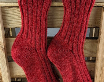 Alpaka Wollsocken Rot  Umschlag Socken 35-38 39-42 43-46 Kuschel Socken Haussocken warme dicke Wollsocken Geschenk Geburtstag