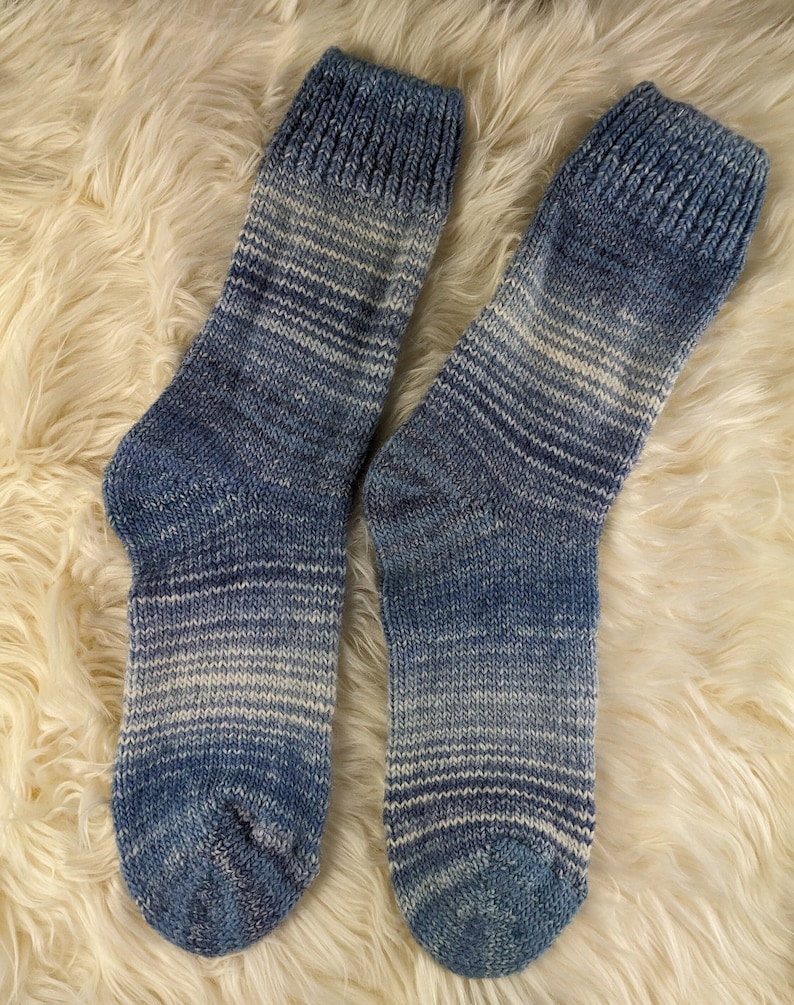 Wollsocken bunt Farbwechsel wie selbstgestrickt Größe 35-38 39-42 43-46 Geschenk wärmende Socken Unisex Bild 5