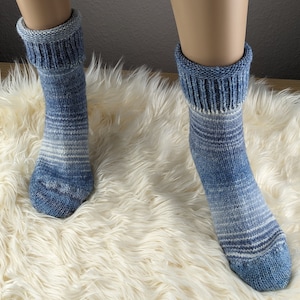 Wool socks colorful color change like you knitted yourself size 35-38 39-42 43-46 gift warm socks unisex image 3