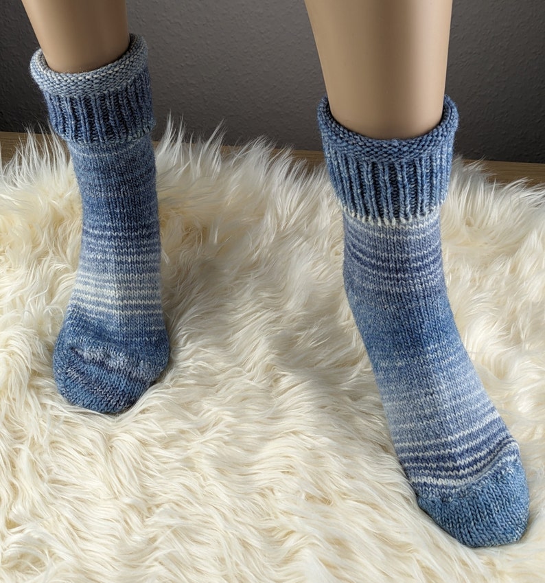 Wool socks colorful color change like you knitted yourself size 35-38 39-42 43-46 gift warm socks unisex image 3