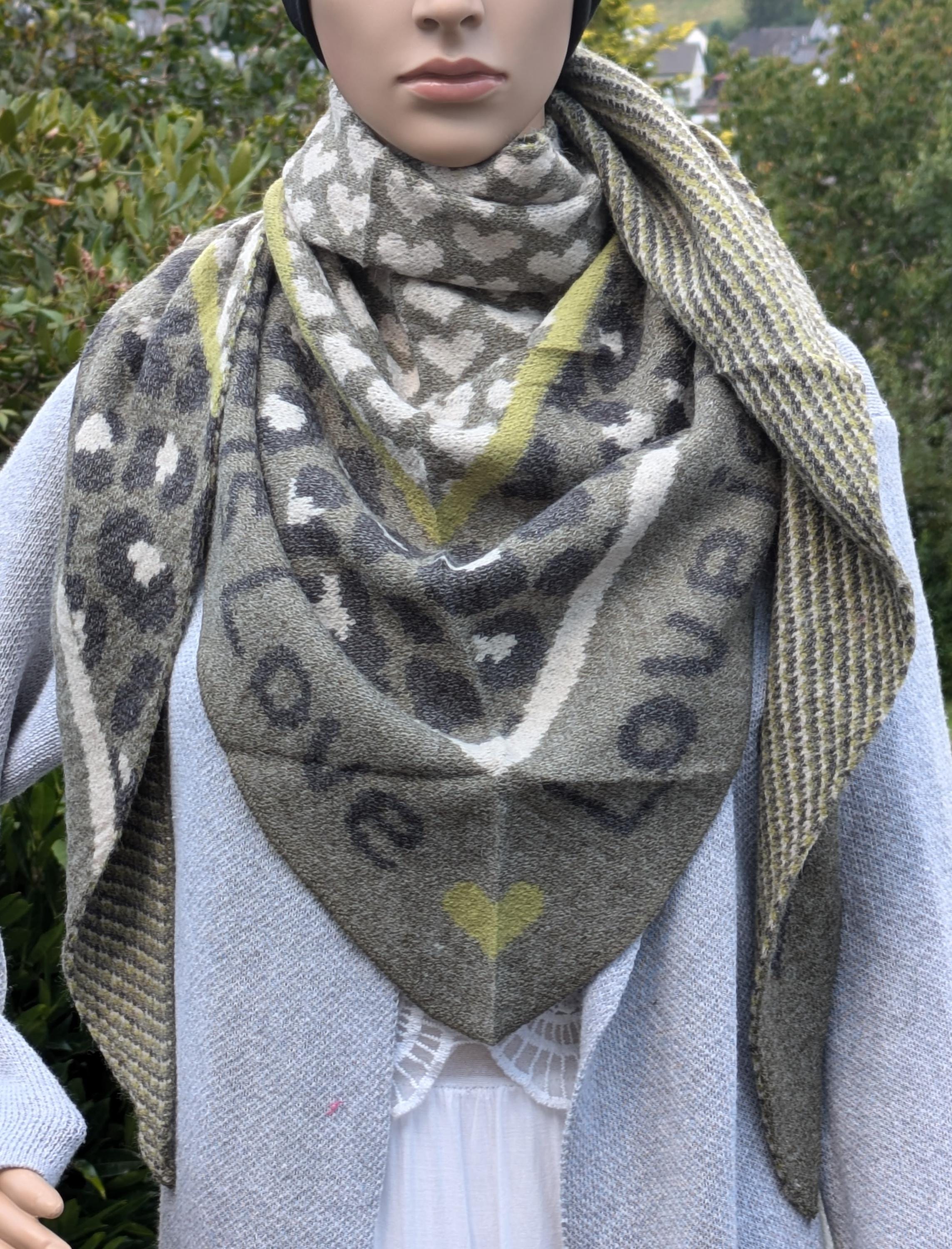 Sciarpa Triangolare In Mussola Di Cotone Leopardata | StyleBREAKER | Leggera E Morbida Primavera/Estate | Made In Italy