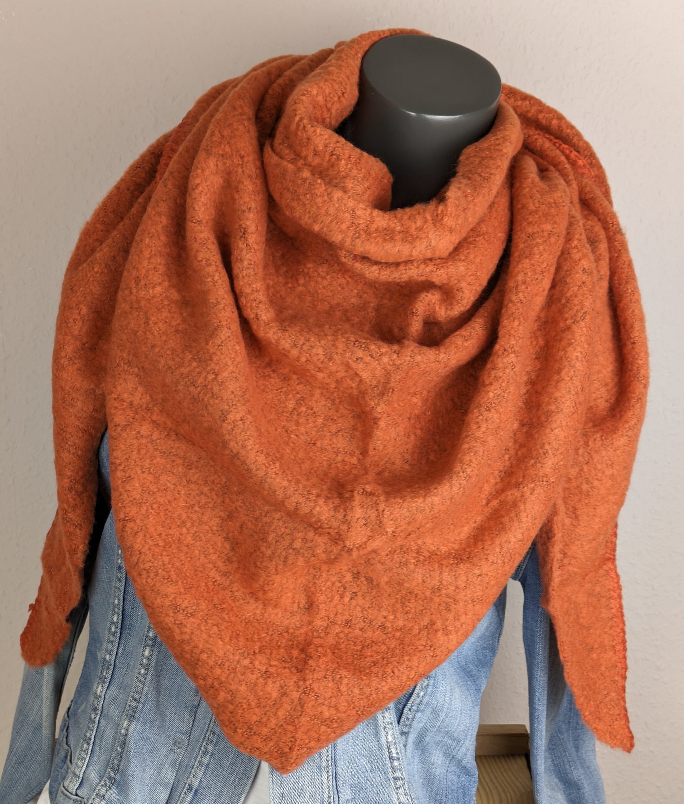 Dorjuli Sciarpa Triangolare Da Donna, Calda E Spessa, Con Poncho - Foto 10