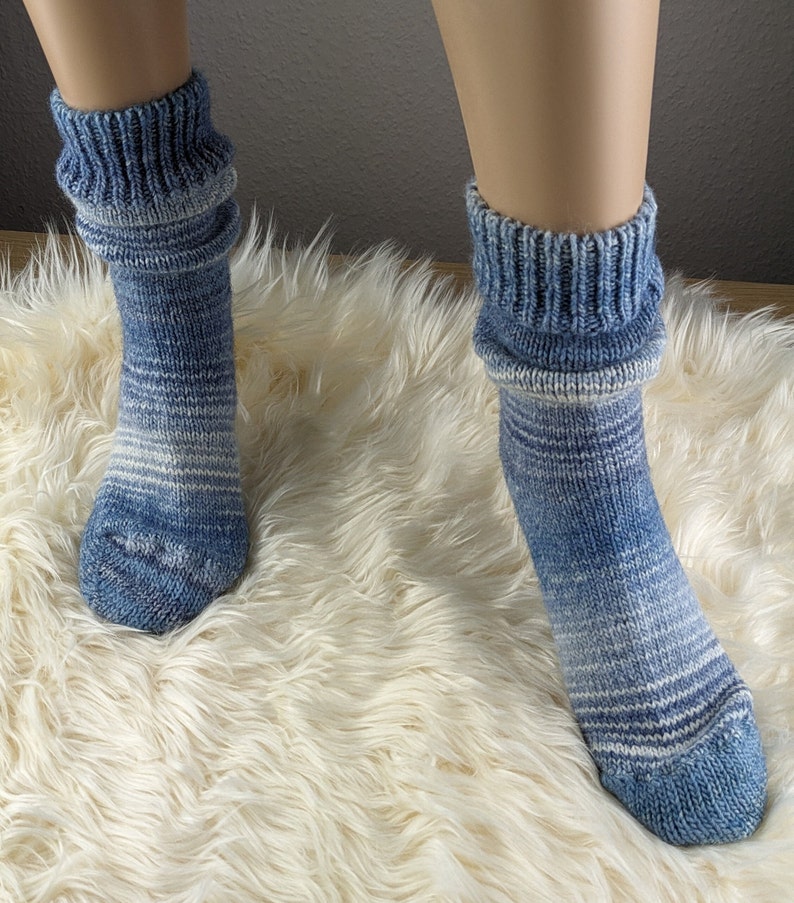 Wool socks colorful color change like you knitted yourself size 35-38 39-42 43-46 gift warm socks unisex image 4