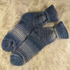 Wollsocken bunt Farbwechsel wie selbstgestrickt Größe 35-38 39-42 43-46 Geschenk wärmende Socken Unisex Bild 6