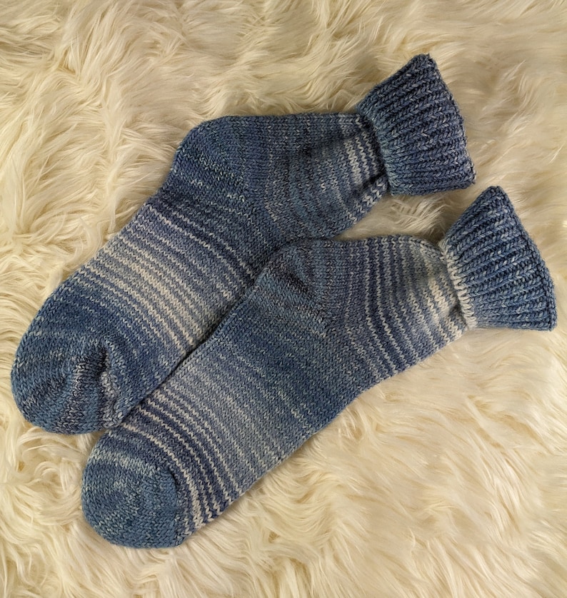 Wool socks colorful color change like you knitted yourself size 35-38 39-42 43-46 gift warm socks unisex image 6