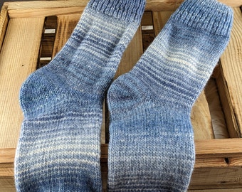 Wollsocken bunt Farbwechsel • wie selbstgestrickt • Größe 35-38 39-42 43-46 • Geschenk  • wärmende Socken • Unisex