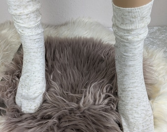 4 Paar Socken Leinen Baumwolle Socken /  ohne Gummi dadurch sehr Venenfreundlich / die spitze ist Handgekettelt /  Sehr angenehm zu tragen.