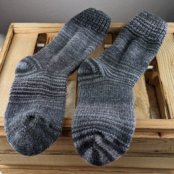 Wollsocken bunt Farbwechsel • wie selbstgestrickt • Größe 35-38 39-42 43-46 • Geschenk Nikolaus Weihnachten • wärmende Socken • Unisex