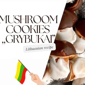 Grybukai Mushroom Cookies | Homemade Lithuanian biscuits | Authentic Snack from Lithuania | Taste of Lithuania, Lithuanian snack | Biscu