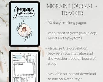 Migraine Journal - A 90 Day Tracker For Your Migraine Symptoms