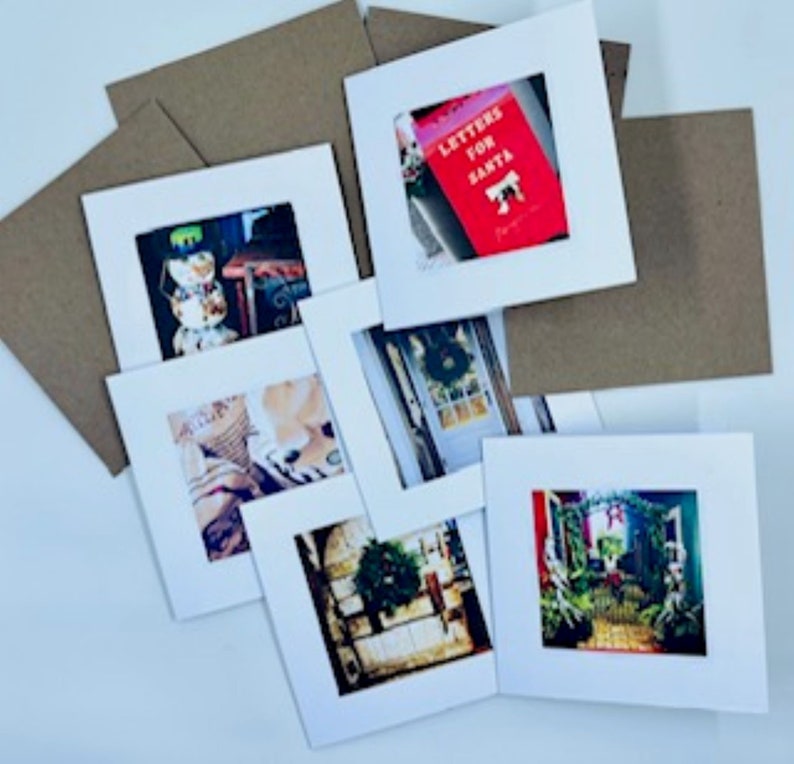 Holiday Collection Original Blank Photo Note Cards With Envelopes