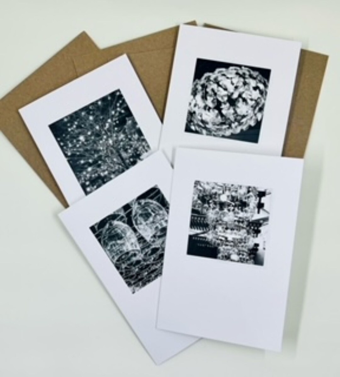 Original Blank Photo Note Cards With Envelopes Assorted Set of 4 4x6