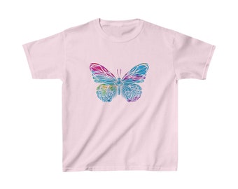 Kids Butterfly Rainbow Mandela Cute Summer Shirt