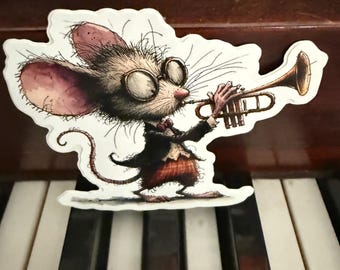Trumpet Musical Mouse sticker